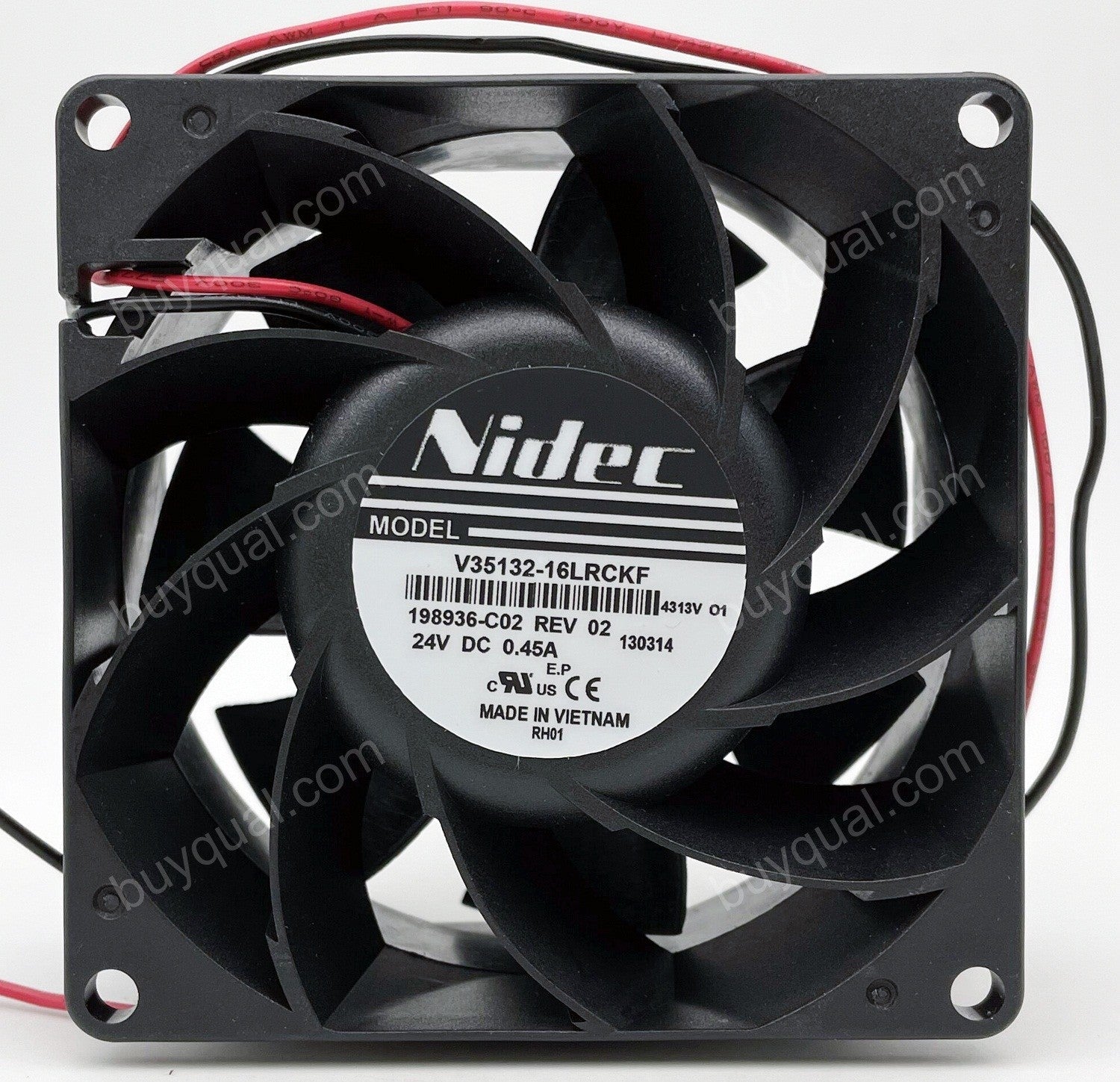 Nidec V35132-16L V35132-16LRCKF 24V 0.45A 2wires Cooling Fan Nidec V35132-16L V35132-16LRCKF 24V 0.45A 2wires Cooling Fan